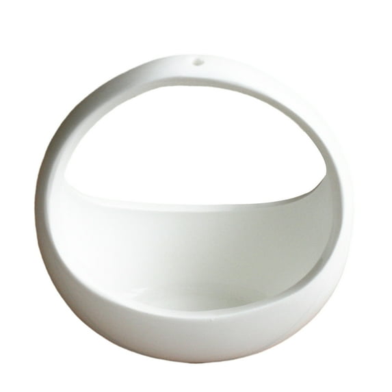 1PC Ceramic Hanging Vase Decor Succulent Flower Basin Adornment White Ceramic Hydroponic Ornament Household Water Planting Decoration for Home Store Dorm Decor White