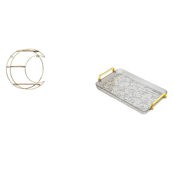 Wall Hanging Shelf Serving Tray Storage Rack Durable Iron and PS Material Perfect for Bathroom Office Living Room