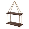 thumbnail image 1 of Wall Hanging Shelves Boho Decor Wood Window Shelf 2 Tier Rustic Storage Rack Home Decor Plants Photos Decorations Display for Living Room Bathroom Bedroom Kitchen Apartment Office,Brown, 1 of 5