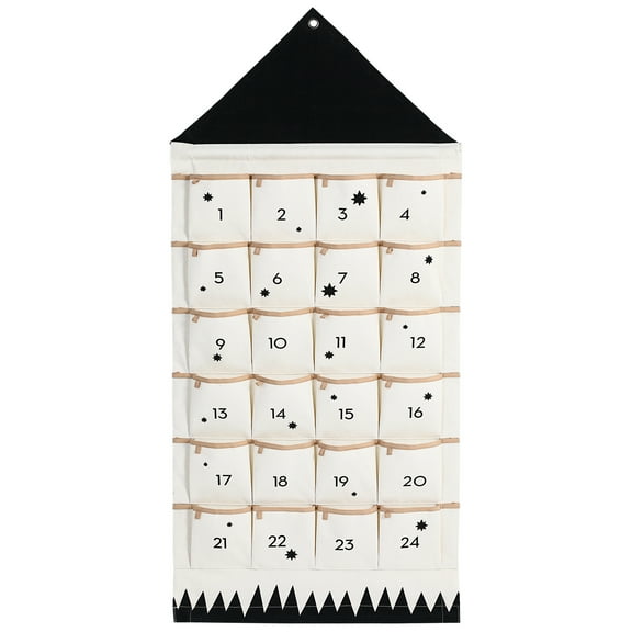 UEETEK Wall Hanging Bag Cotton Container with House Shape Design for Room Organization