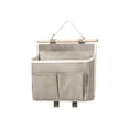 thumbnail image 1 of Wall Hanging Storage Bag,Large Capacity Multi-Pocket Canvas Wall Organizer for Over The Door | Closet Storage Pouch with Hang Rope | Perfect for Bathroom Kitchen & Bedroom,Gray, 1 of 7