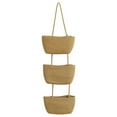 thumbnail image 1 of Wall Hanging Basket Storage Organizer, Cotton Rope Shelf for Door or Wall, Space-Saving Foldable Design for Books, or Bathroom Supplies, Includes 1 Basket, 1 of 2