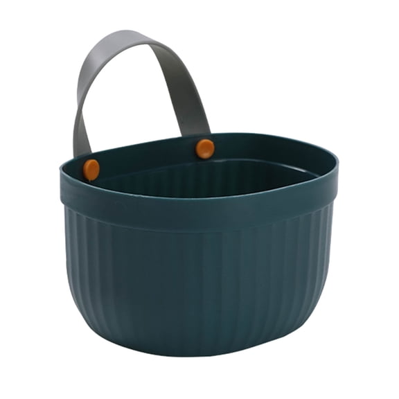 Wall Hanging Storage Basket Organizer, Punch Free Bathroom Kitchen Storage Basket With Hook Durable PP Container For Toiletries Makeup Office Desktop Space Saving Organizer Home Use