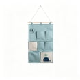 thumbnail image 1 of Wall Hanging Storage Organizer, Multi-Pocket Linen Fabric Door Hanging Pouch, Foldable Wall Mount Storage Bag, Household Sundry Holder For Bedroom, Dormitory, Office And Sorting Small Daily Items, 1 of 6