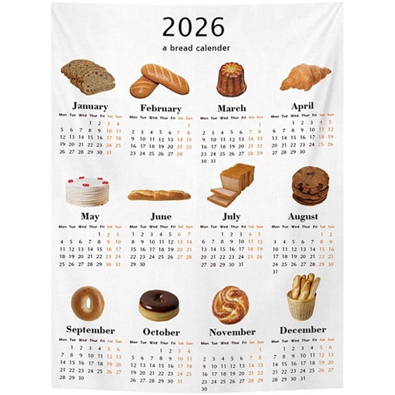 Wall Hanging Tapestries 2026 Calendar Wall Hanging Cloth Background Photo Props Calendar Tapestry Home Decor