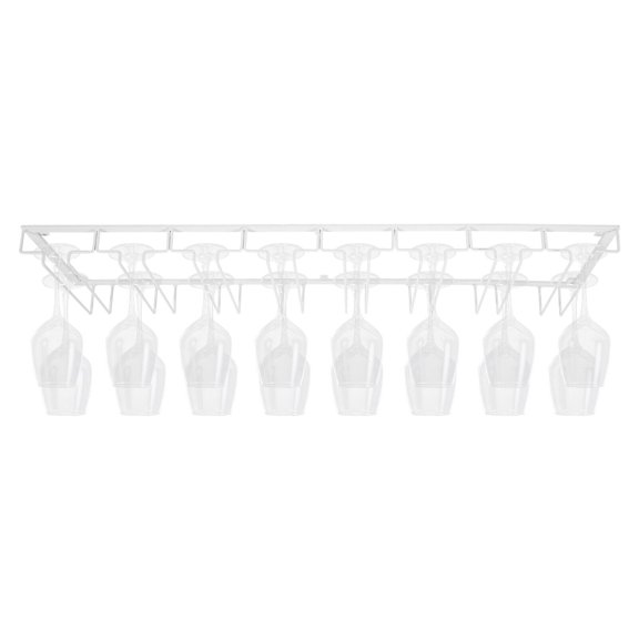 Wall Hanging Upside Down Cup Goblets Display Rack for 16pcs Stemware Glasses White
