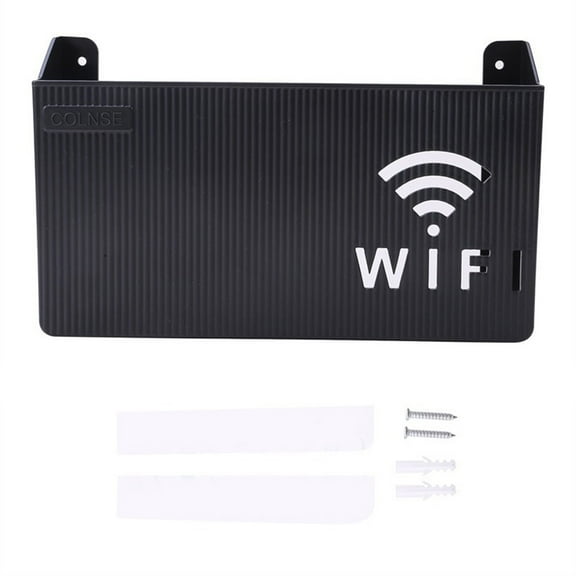 Wall Hanging Wireless Wifi Router Shelf Storage Box Abs Plastic Organizer Cable