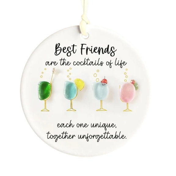 Wall Hangings Friends Acrylic Ornament 2D Quote Keepsake Christmas Tree Decoration & For Holiday Home Decor