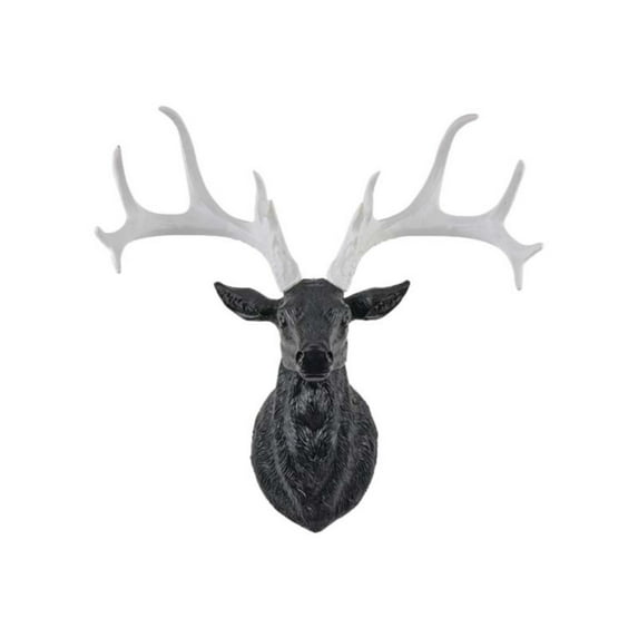 Wall Hangs Decor,3D Stag Head Sculpture Wall Hanging Deer Statue Animal Head Artwork Decoration For Home Gallery Studio
