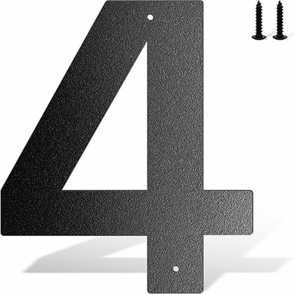 Wall Hangs Decor,6 Inch Metal House Number Metal Letters House Address Number House Numbers For Outside Mailbox Numbers For Outside Black Modern Metal Numbers And Letters