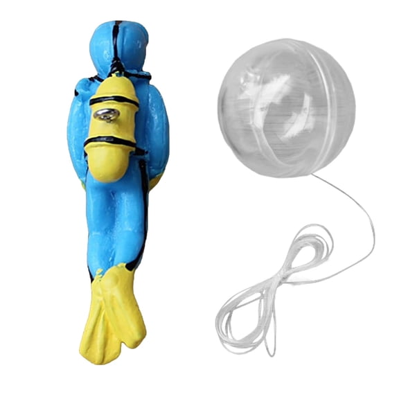 Wall Hangs,Glow In The Dark Fish Tank Decorations Cute Little Diver Aquarium Decoration Floating Aquarium Accessories FishPlaymate For Fish Tank Swimming Pool