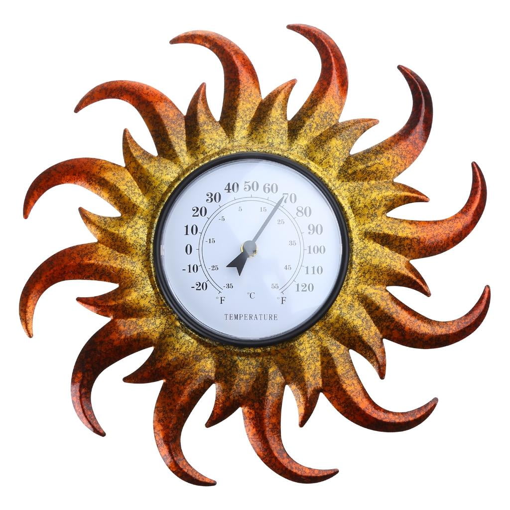 Wall Hangs Thermometer Indoor Outdoor Temperature Meter Garden House Garage