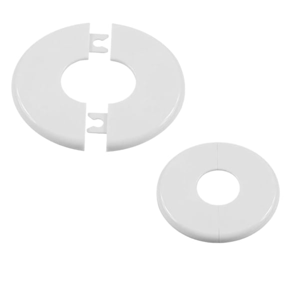 Wall Hole Cover Plate Round Escutcheon Plate Split Flange, Self-Adhesive Plumbing Cover for Water Pipe, PPR Decorative Wall Patch for Concealing AC Electrical Wiring, Bathroom Kitchen Ceiling Repair