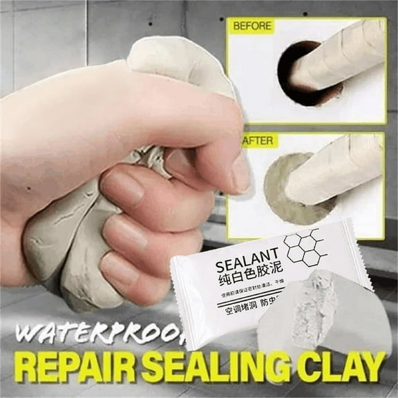 Wall Hole Repair Putty under $5! Yannianjz Household Hole Repair Sealant, Wall Hole and Mouse Hole Filler, White Sealant Mud for AC Vents and Cracks, Home Repair Putty for Gaps and Seams