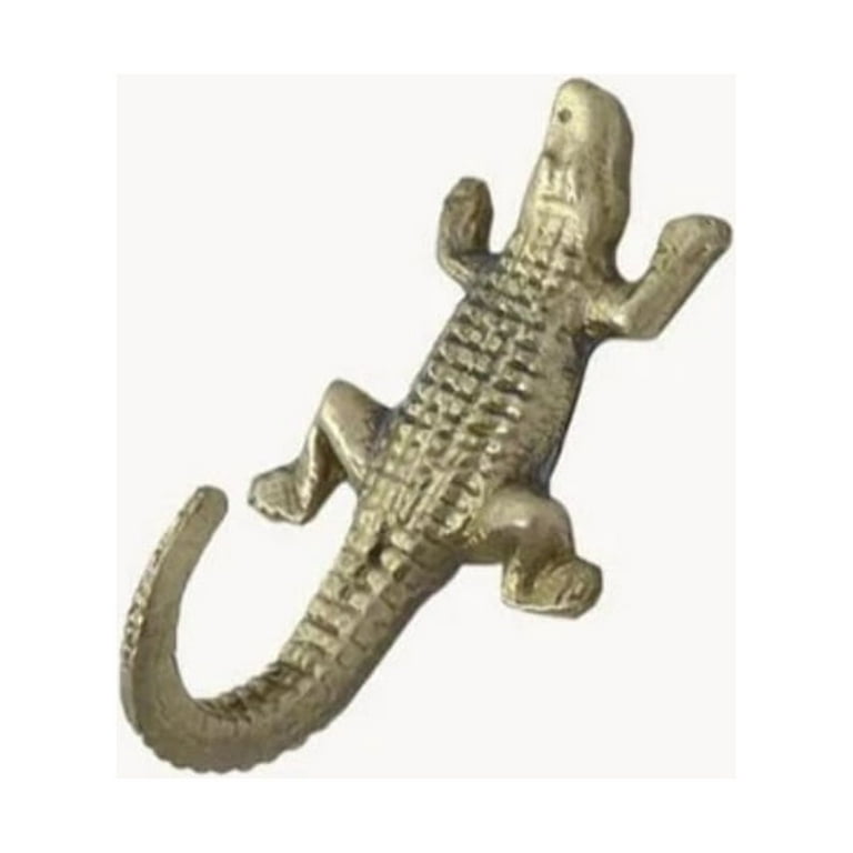 Wall Hook - Brass Baby Crocodile