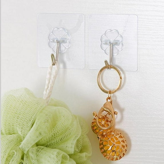 Wall Hook Clear Resusable Seamless No Scratch Waterproof Multi-Purpose Hooks