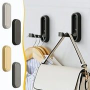 Wall Hook Retractable,Foldable Wall Hooks,No-Drill Heavy Duty Coat Hooks,Invisible Folding Hooks for Coats,Towels,Keys,And More,Multi-functional Wall-Mounted Hooks for Closet,Scarf,Hat,Bags