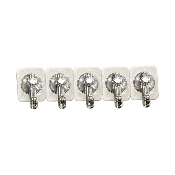 Wall Hooks, 1 Pack Mini Adhesive Hooks for Bathroom Kitchen Entryway, Holds 5 lb, No Tools Damage-Free, Removable Hanging Hanger Hooks, Combo Pack