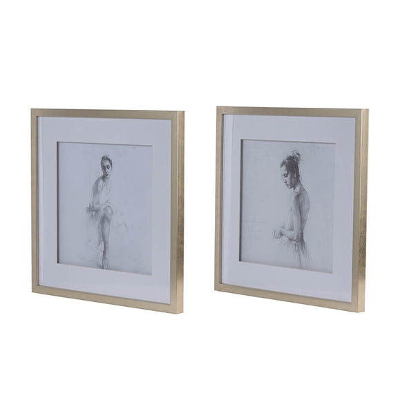 Wall Hooks, 19.7x19.7" Ballet Dancer Arts,Home Decor for Living Room, Dining Room, Bedroom, Hallway, Set of 2, Multicolor Home Decor Accessories,Glass Cabinet Knobs