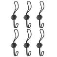 thumbnail image 1 of Wall Hooks, 6Pcs Metal Double Prong Decorative Vintage Coat Hook, Wall Mounted Hooks for Hanging Towel (Black), 1 of 5