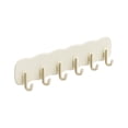 thumbnail image 1 of Wall Hooks Adhesive Hanging Rack with 6 Hooks for Bathroom Kitchen Entryway Storage Decor, 1 of 6