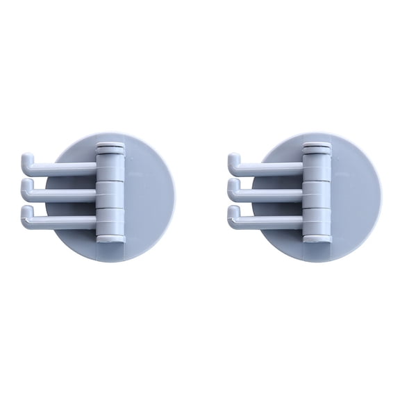 Wall Hooks,Adhesive Hook Rotatable Strong Bearing Stick Hook Bathroom Wall Rack Tools 2PC