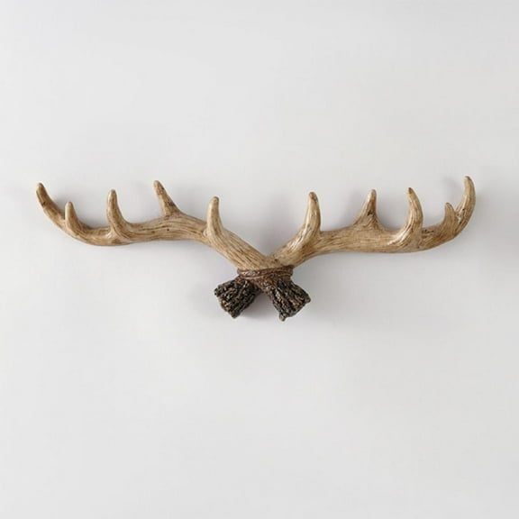 Wall Hooks Deer Antler Rack Wall Mounted Cap Coat Clothes Hanger Scarves Towels Key Holder Antler Wall Decoration