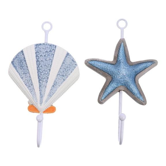 Wall Hooks Hanger Clothes Hook Coat Shell Nautical Hat Decorative Mounted Iron Organizer Hanging Door Tool Single Rack