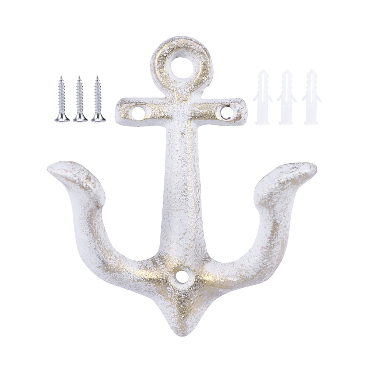 Wall Hooks Hook Nautical Beach Decor Coat Anchor Bathroom Coastal Farmhouse Sea Ornament Retro Hanger Ocean Iron Towel