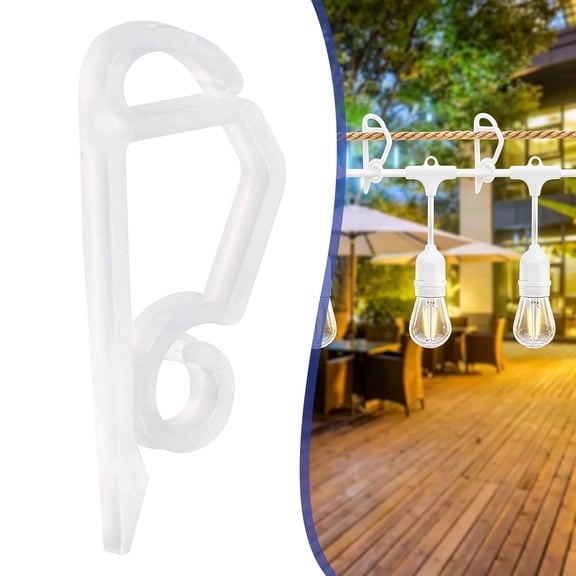 Wall Hooks Outdoor Light Clips Plastic Gutter Hooks for Holiday String Lights No Tool