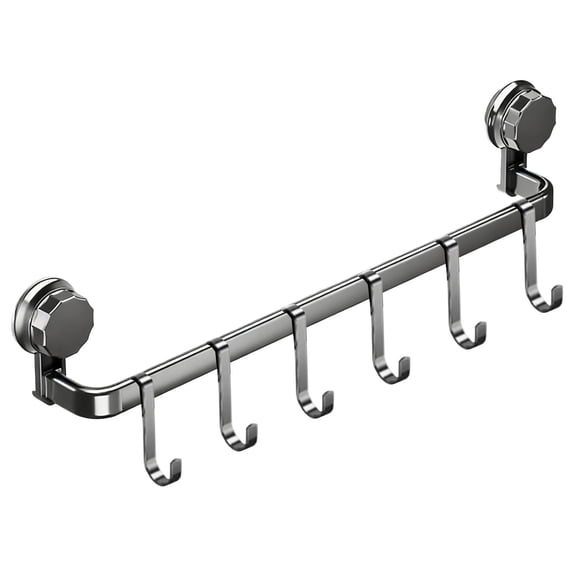 Wall Hooks Rack Kitchen Rail Space Saving Utensil Holder No Drilling Wall Mounted Hanger With 10 Hooks For Kitchen Bathroom Bedroom