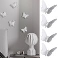 thumbnail image 1 of Wall Hooks for Bedroom, 4 Pack Coat Hooks Wall Mounted with Nails for Coat, Scarf, Hat, Towel - Stainless Steel Butterfly Shape Storage Hook, 1 of 8