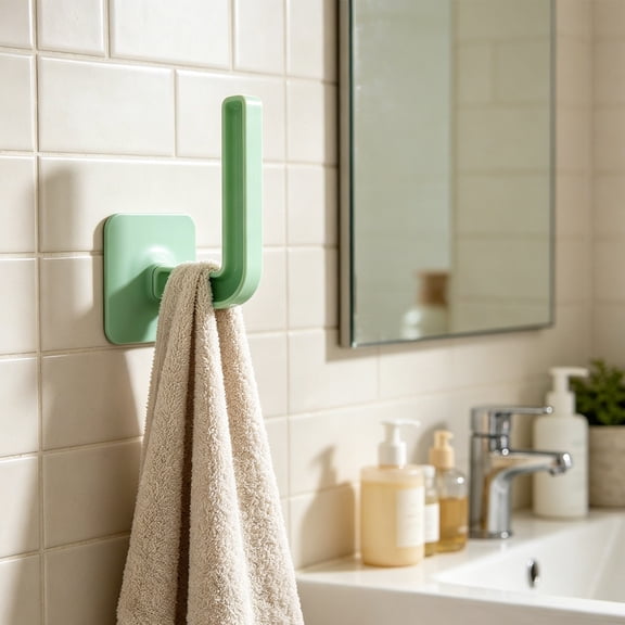 Wall Hooks for Hanging Coats, Towels & More - L Shape, Durable, Space Saving - 1 Hook