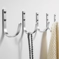 thumbnail image 1 of Wall Hooks for Hanging Towel/Coat - 22LB Screw in Metal Hanger Wall Mount, for Outdoor, Closet, Door, Bathrooms, for Backpack, Robe, Silver 5 Pack, 1 of 14