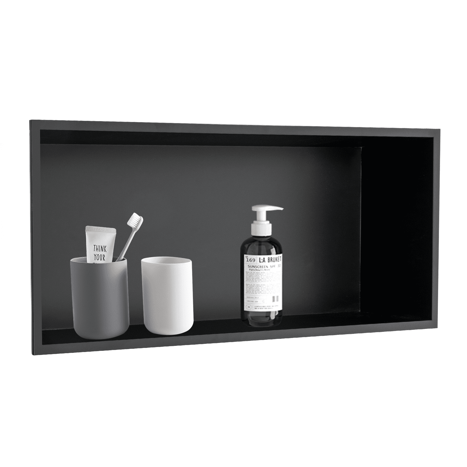 Wall-Inserted Shower Niche Bathroom Stainless Steel Bath Shower Niche Shelf for Bath Lotion ...