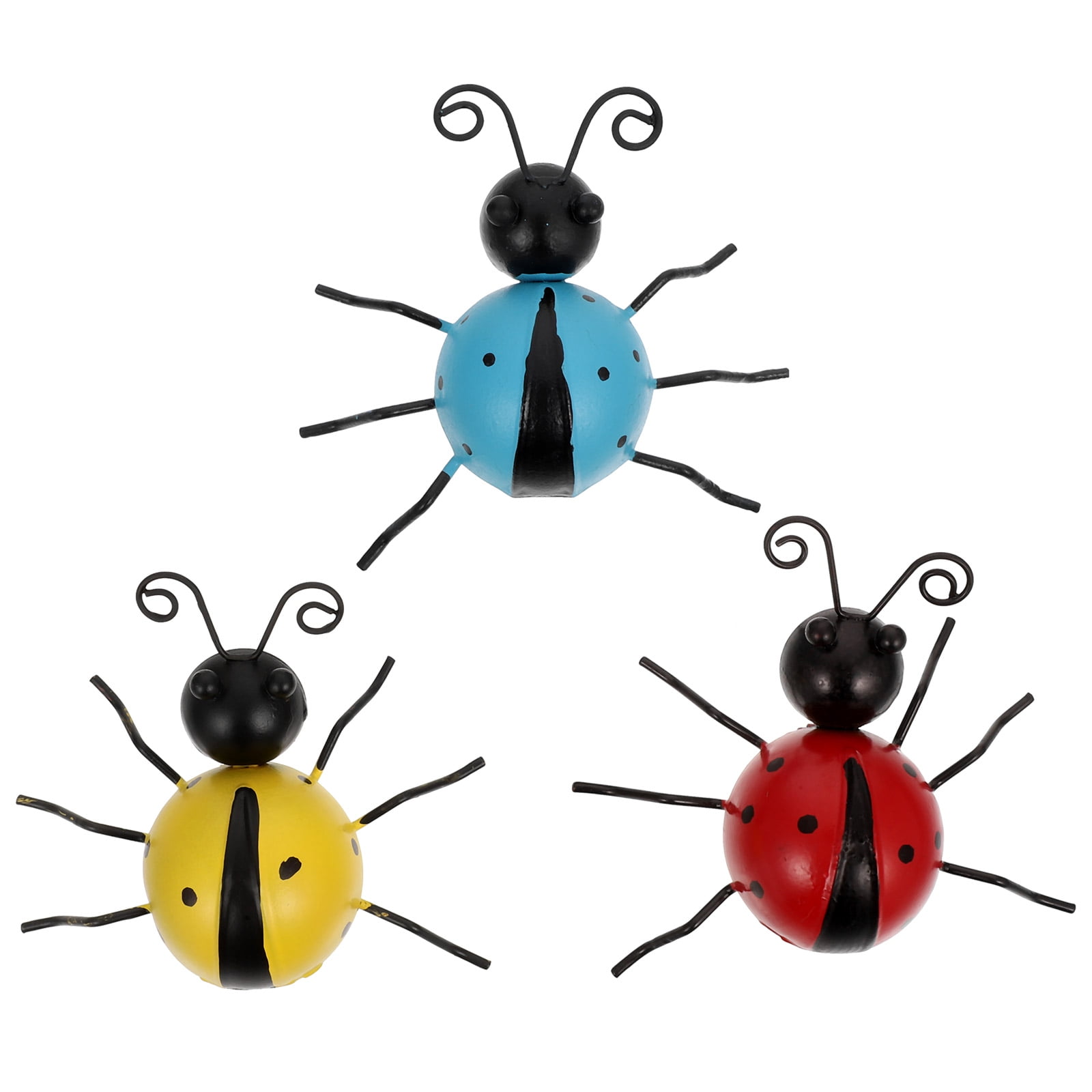 Wall Ladybug Metal Decor Insect Ornament Wildlife Ladybugs Mini Toy