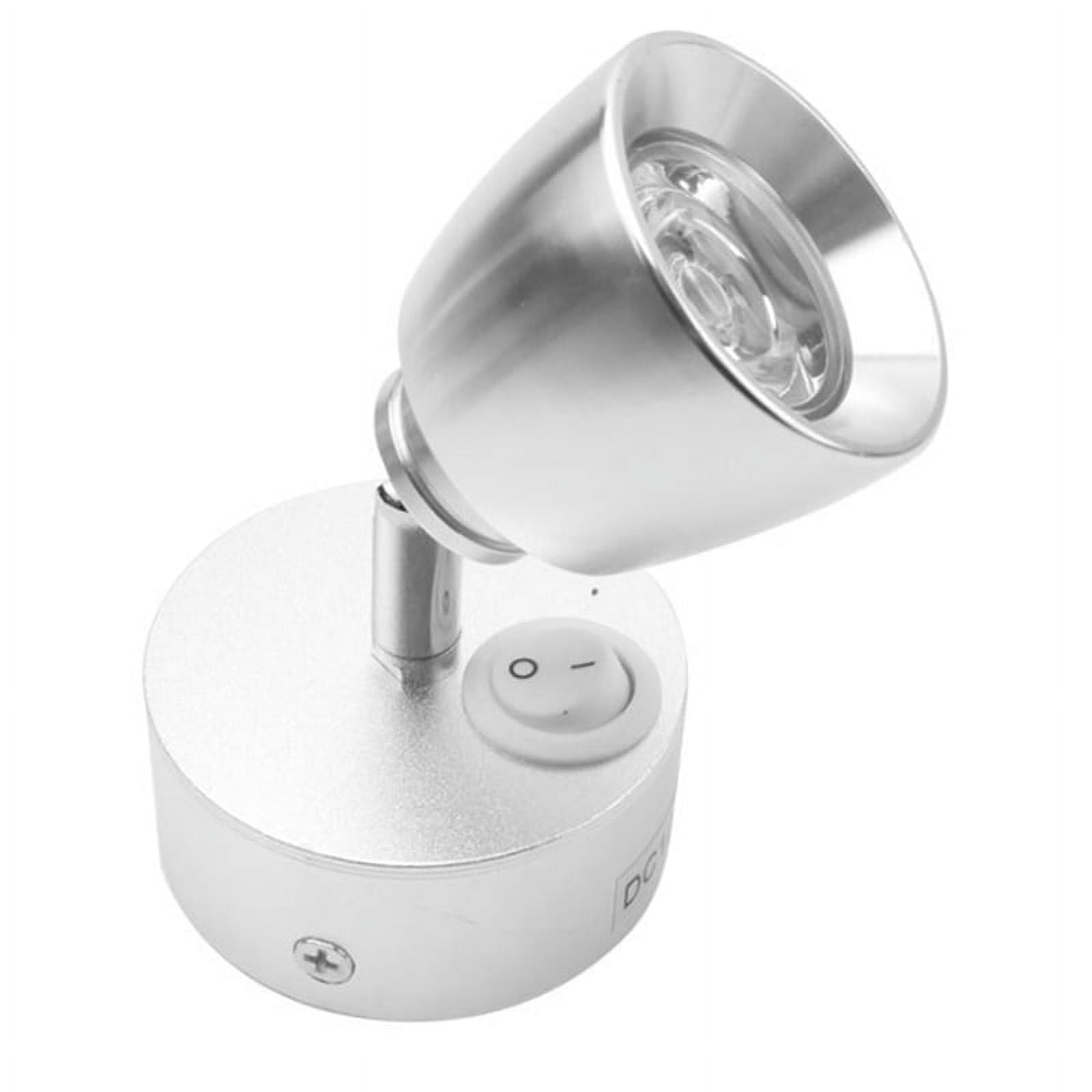 Wall Lamp Bedside Spotlight RV Light Reading Lamp Clip Light Switch for Caravans, , Boats, Etc(Silver)