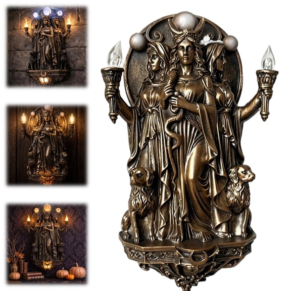 Wall Lamp Bronze Finish Vintage Resin LED Wall Sconce Creative for Home Living Room Bedroom Bedside Decor
