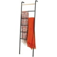 thumbnail image 1 of Wall Leaning Ladder Rack for Household Fabrics, Clothing, Interior Decoration, Black, 1 of 8