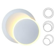Wall Light 360 Degree Rotatable Modern LED Lighting Fixture for Home and Office, Wall Mounted Lamp for Living Room, Bedroom, Hallway, Family Room Decor-White