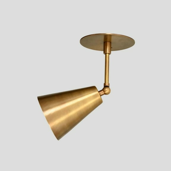 Wall Light Articulated Ceiling Wall Sconce Italian Brass 1950s Mid Century Modern Style Lamp