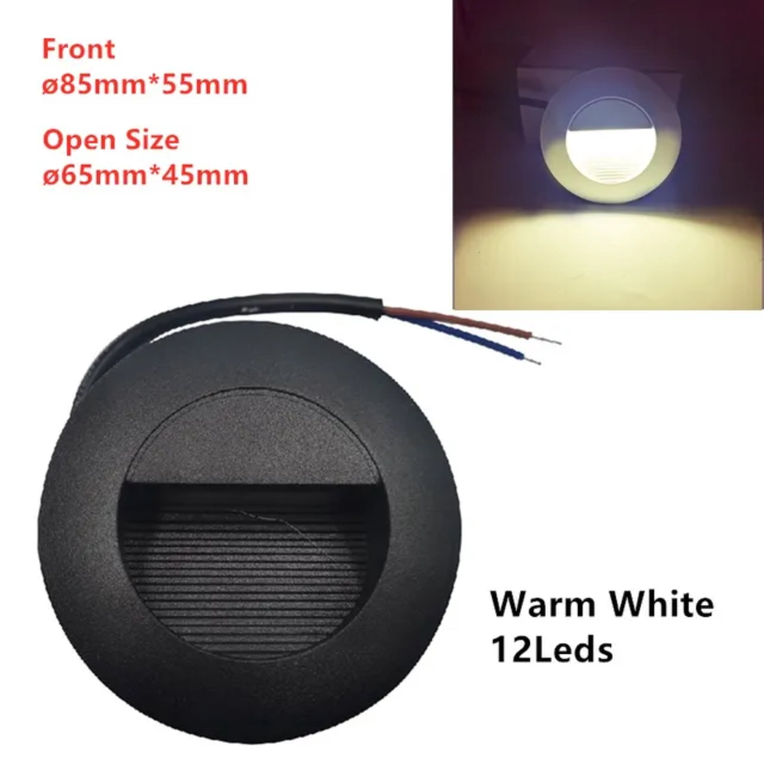 Wall Light LED Deck Step 12Leds IP65 Underground Lamp Recessed Stair ...
