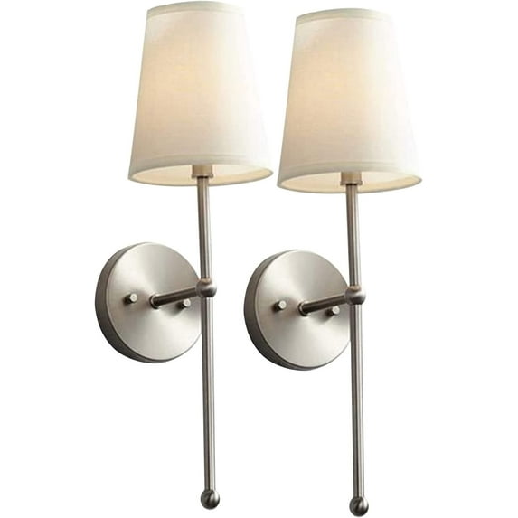 Wall Lights Battery Operated Sconce Set of 2,not Hardwired Fixture,Battery Powered Wall Sconce with Remote Dimmable Light Bulb,Easy to Install Not Wires,for Bedroom, Lounge, Farmhouse