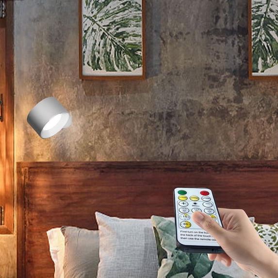 Wall Lights for Bedrooms,Wall Lights Indoor Decorative,Led Wall Sconces,Wall Lamps with Battery Operated,Wall Mounted Lights with 3 Color Temperature&3 Brightness,360掳 Magnetic Ball,USB Charging Port