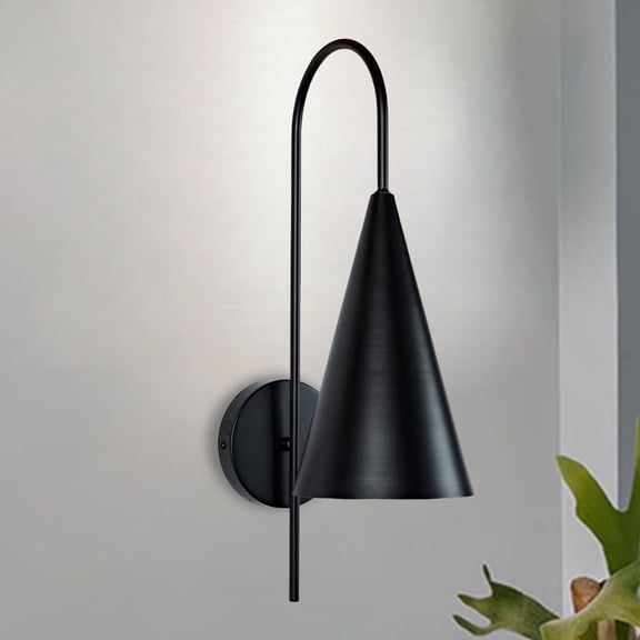 Wall Lights for Bedroom，Midcentury Copper Conical Shade Wall Sconce
