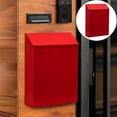 thumbnail image 1 of Wall Mailbox Cozival Wall Mounted Metal Mailbox with Lock, Outdoor Drop Box for Mail & Newspaper - Weather-Resistant Powder Coating, Rust-Proof, for Gate & House Decor, Outdoor Mail Box, Red, 1 of 9
