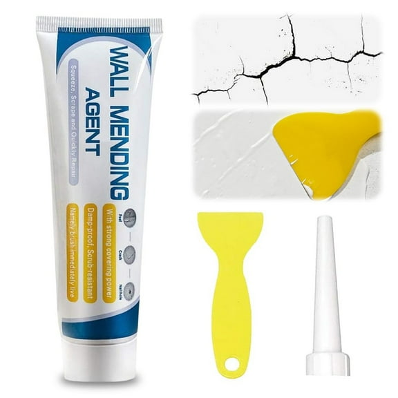 Wall Mending Agent Paste with Scraper - Quick Drying Spackle for Repairing Holes & Cracks in Drywall, Easy to Use DIY Wall Repair Kit, Dries Hard Sandable Paintable, Multipack