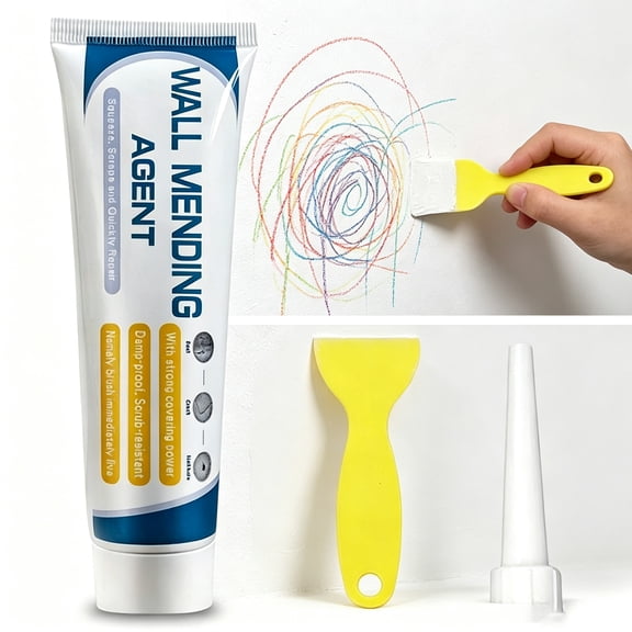 Wall Mending Agent, Wall Repair Kit, 2026 Efficient Paste for Cracks & Holes, Drywall Scraper Tool
