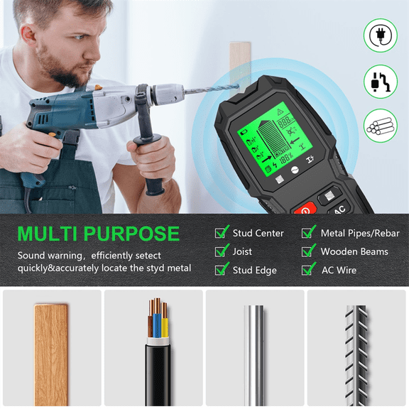 Wall Metal Detector Handheld Wall Stud Wood AC Wire Cable Finder Wall Scanner Electronic Measuring Instruments
