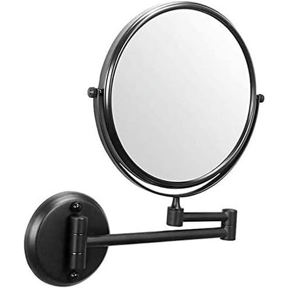 Wall Mirror, 360 Degree Rotation Wall Mounted Makeup Mirror 3X Magnifying Bathroom Mirror Retractable Dressing Table Mirror Double